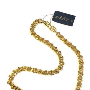 Vintage Givenchy Stunning Gold Curb Chain Necklace